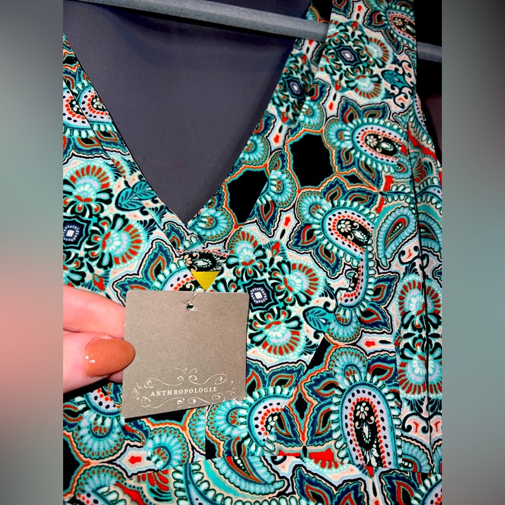 New never been worn before Vibrant maxi dress. Anthropology. open back hole